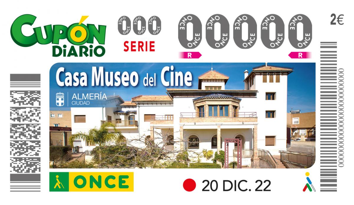 Sorteo del 20 de diciembre, dedicado a la Casa Museo del Cine de Almería