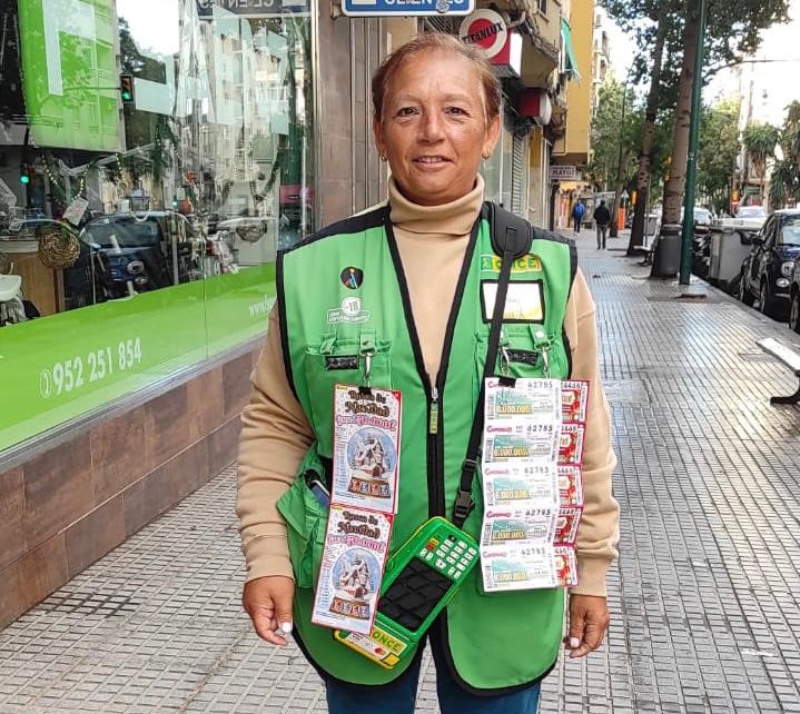 Trinidad Romero, vendedora de la ONCE en Málaga