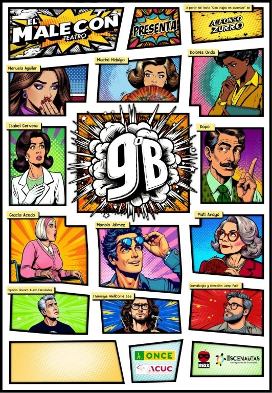 Cartel oficial de la obra '9º B'