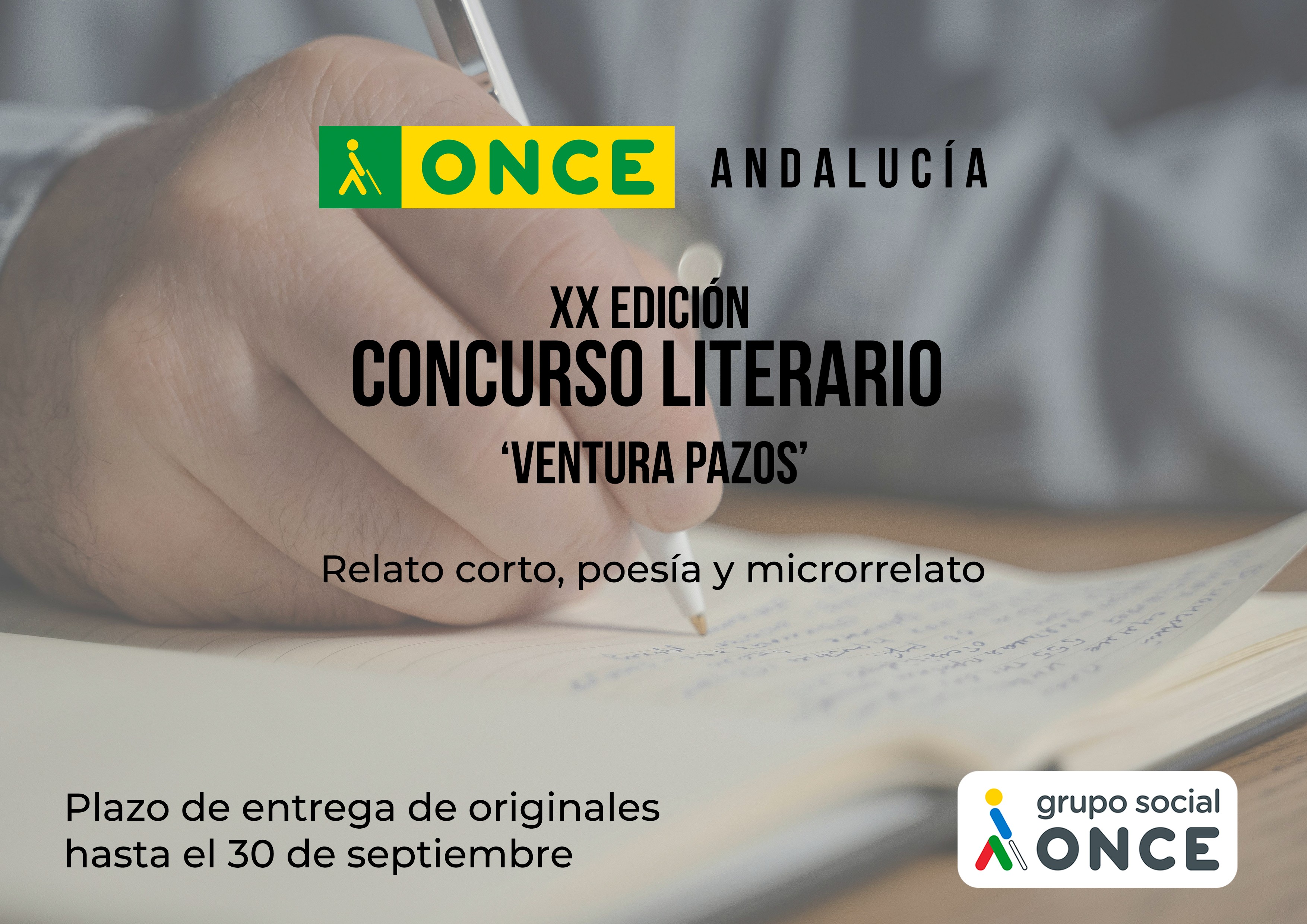 Cartel oficial de la XX edición de este Concurso Literario 'Ventura Pazos'