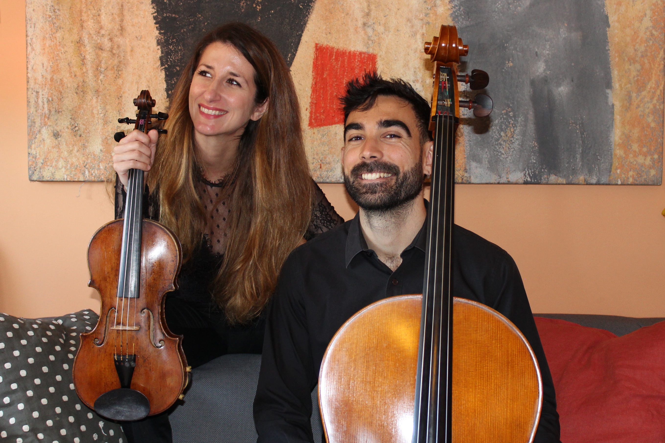 Macarena Martínez, violín, y Jorge Gresa, violonchelo