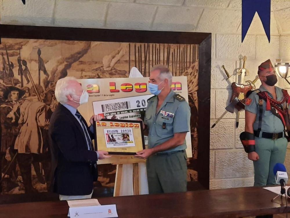 Presentación del cupón de La Legión en la ciudad autónoma de Melilla