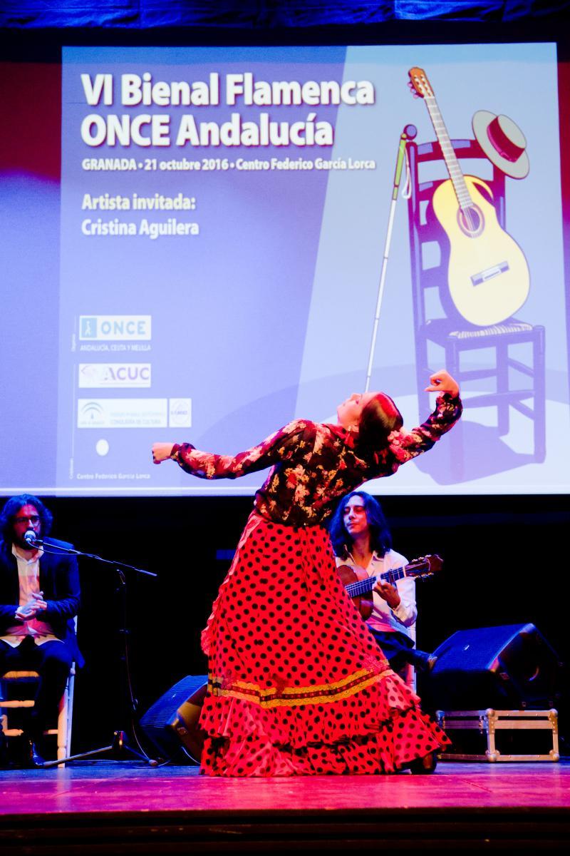 Otro momento de la actuación de Cristina Aguilera