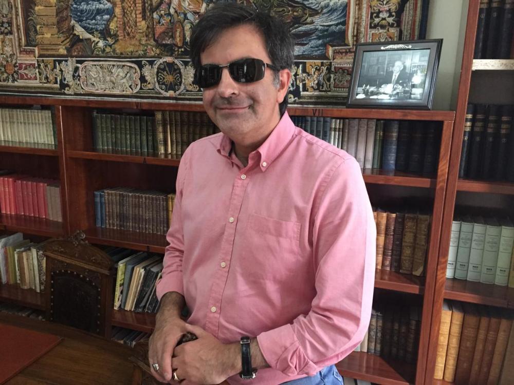 José Soto en la sede de Estudios Bizantinos de Granada donde ejerce como investigador