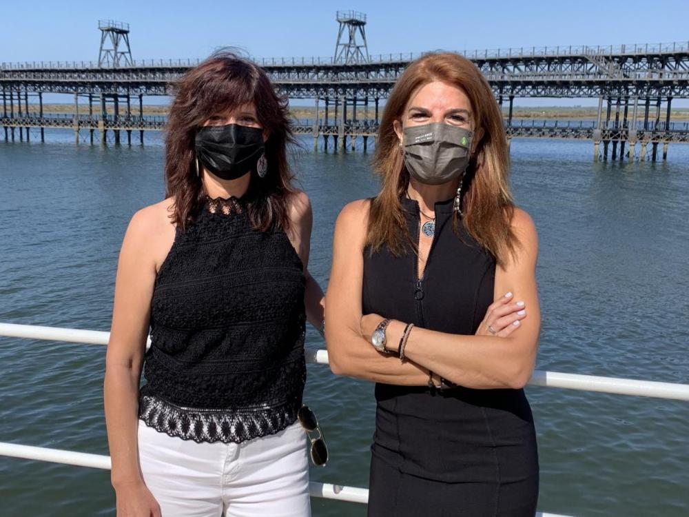 La coordinadora de Voluntariado en Huelva, Carmen Domínguez, y la especialista en Sordoceguera Yolanda de los Santos