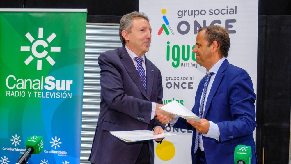 Intervención del alcalde de Huelva, Gabriel Cruz, quien reiteró el compromiso de la ciudad con la ONCE