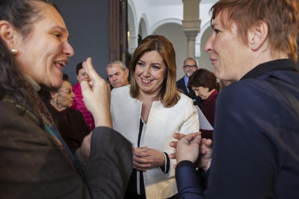 Las personas sordociegas compartieron momentos con Susana Díaz