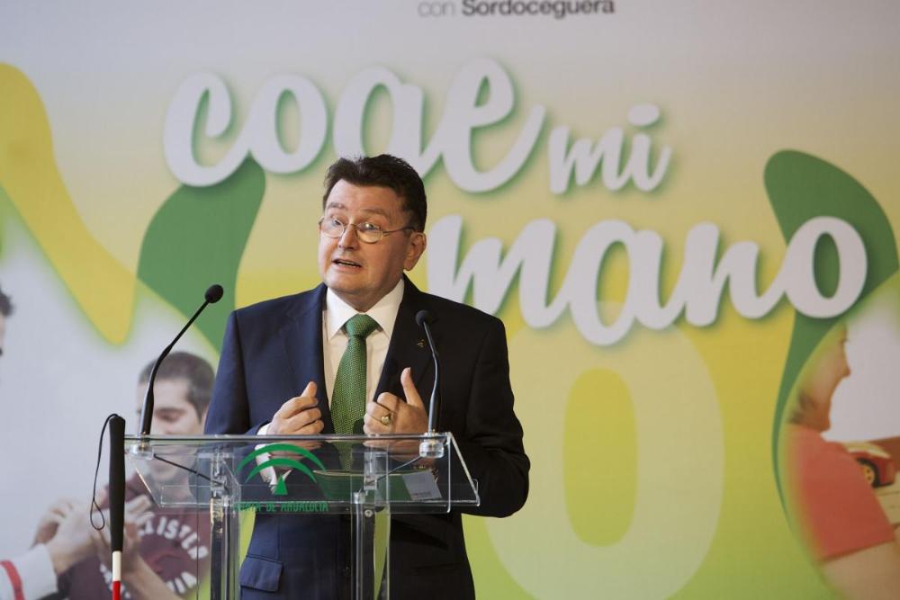 El director general de la ONCE, Ángel Sánchez, en su intervención