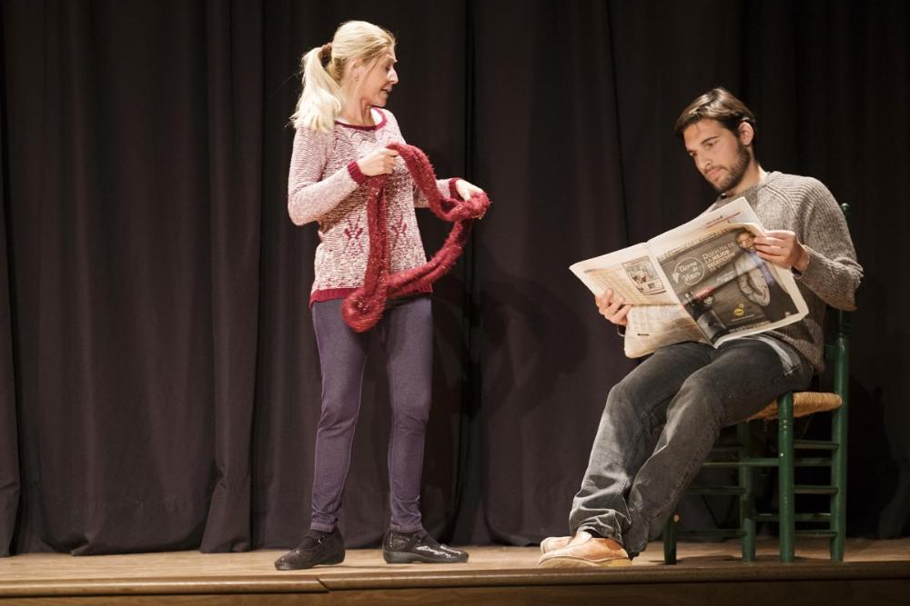 Otro momento de la representación teatral de Homero