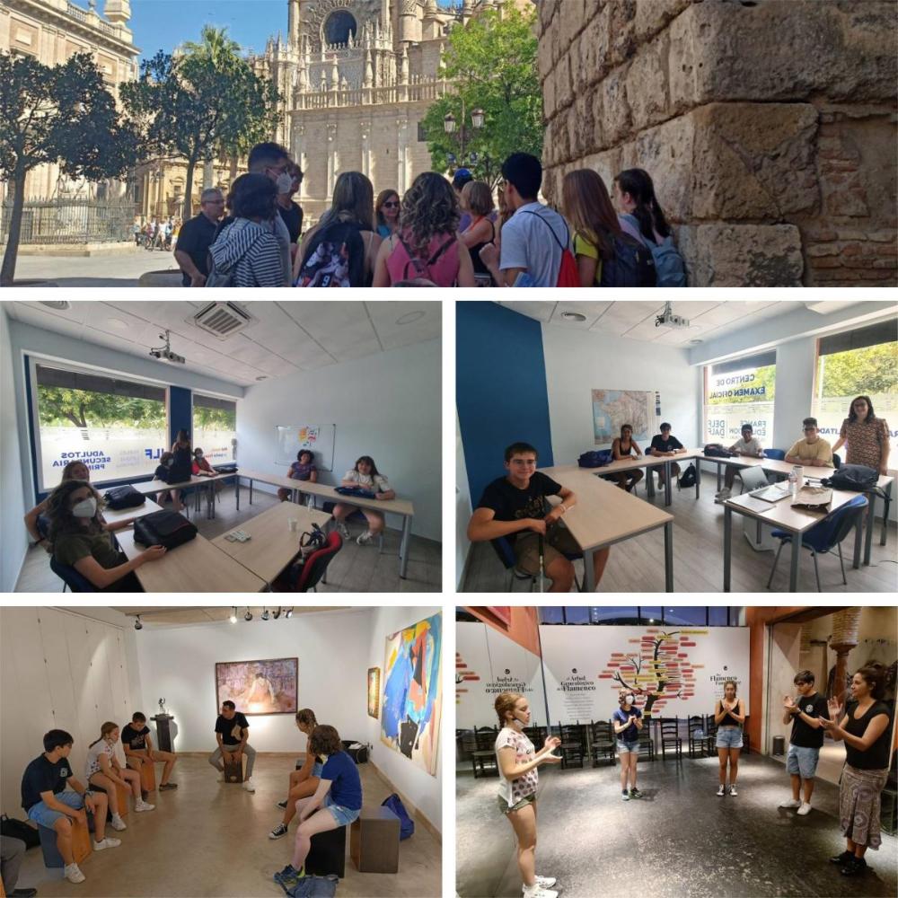 Imágenes de distintas actividades desarrolladas, talleres de música, clases y visitas