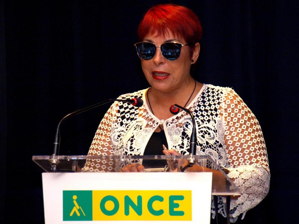 Conchi Andrada otra de las afiliadas que intervinieron en el recital 