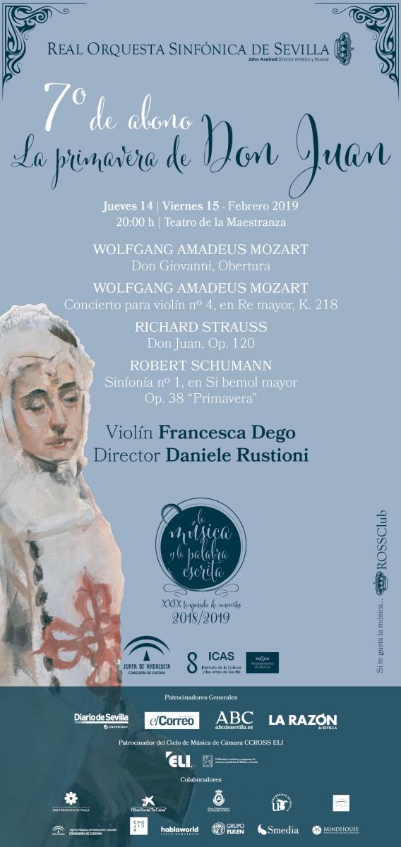 Cartel del concierto de la Real Orquesta de Sevilla para el Día de los Enamorados