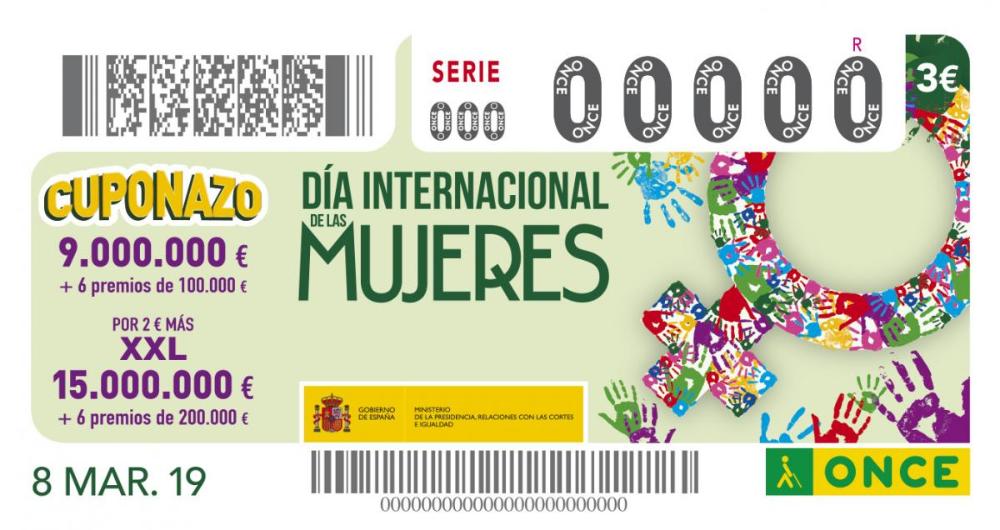 La ONCE dedicará su sorteo del Cuponazo del 8 de marzo al Día Internacional de las Mujeres