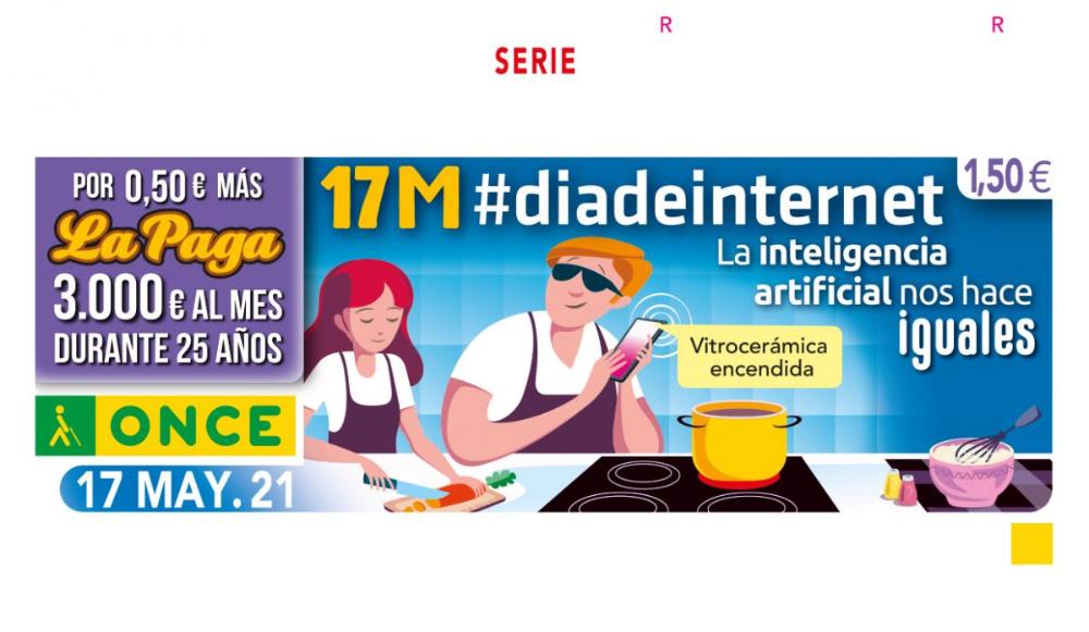 Cupón de la ONCE dedicado al Día de Internet