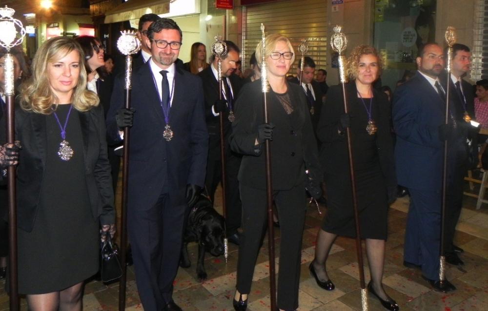 Representación de la ONCE en el Trono de Ánimas de Ciegos que procesiona el Miércoles Santo en Málaga