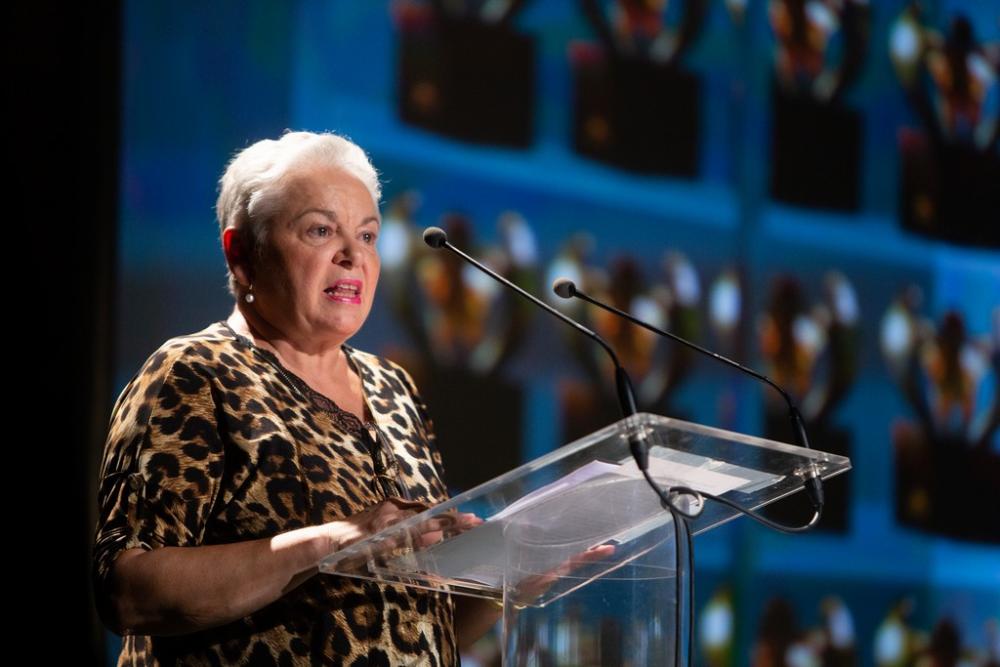 Agradecimiento de Pilar Gómez a la ONCE por el premio a AMCAE