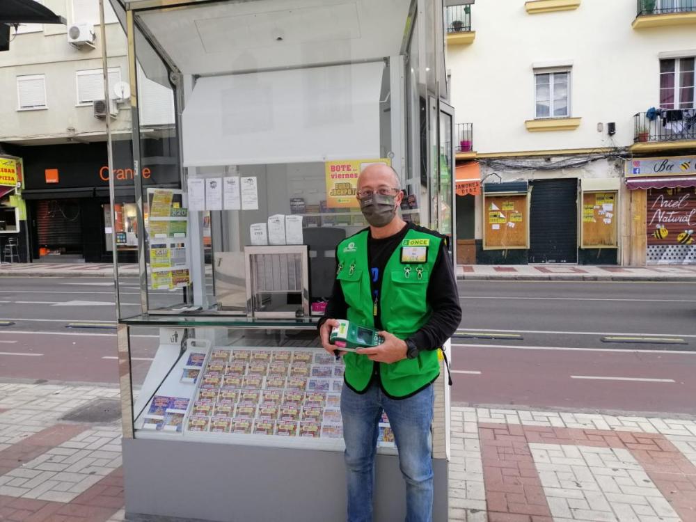 Francisco Javier García, vendedor de la ONCE en Málaga