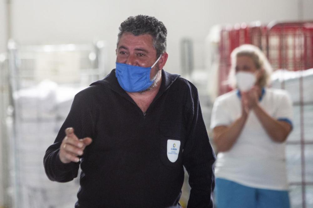 José Antonio Lebrón, otro de los trabajadores reconocidos por sus compañeros de Ilunion Lavanderías en Dos Hermanas