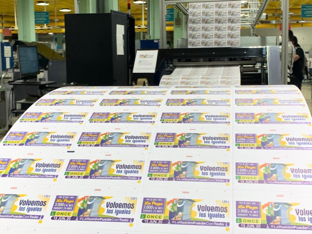 La imprenta de la ONCE, de nuevo a pleno rendimiento como fábrica de la ilusión