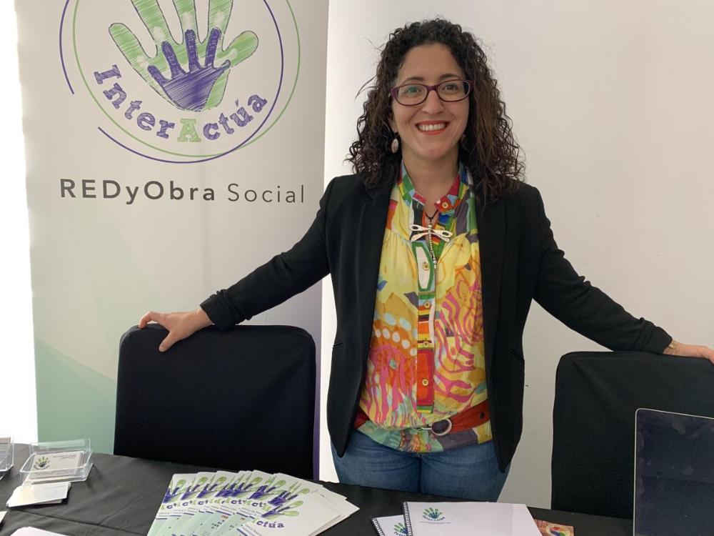 La almeriense Lidia Parra presentó 'Interactúa' durante la jornada, un centro de atención temprana y desarrollo infantil, prevención y tratamiento