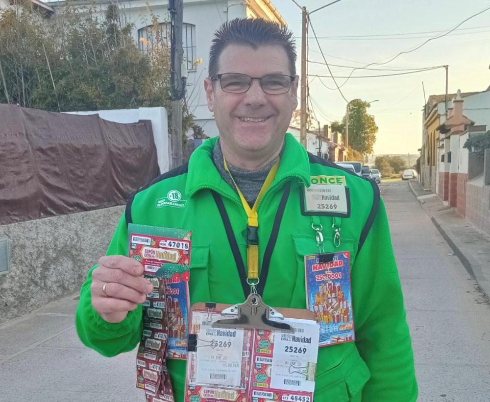 Juan Antonio Jiménez, vendedor de la ONCE en Jerez