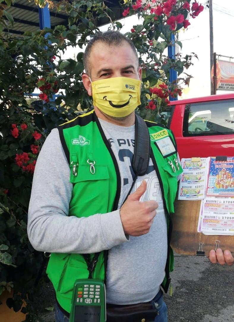 Juan Carlos Sánchez, vendedor de la ONCE en Jimena d ela Frontera