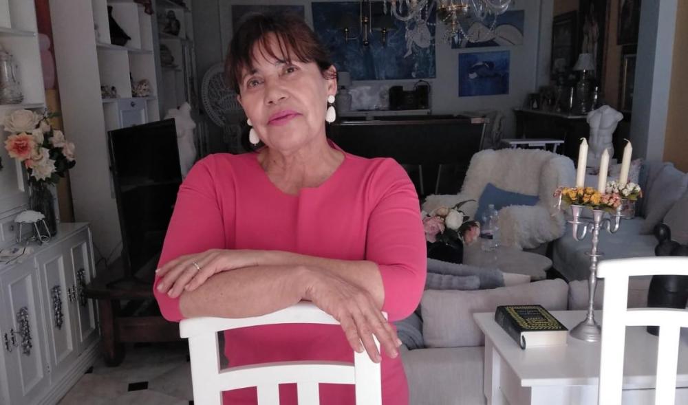 Morón Rebel en su domicilio en Málaga que es también la sede de su estudio