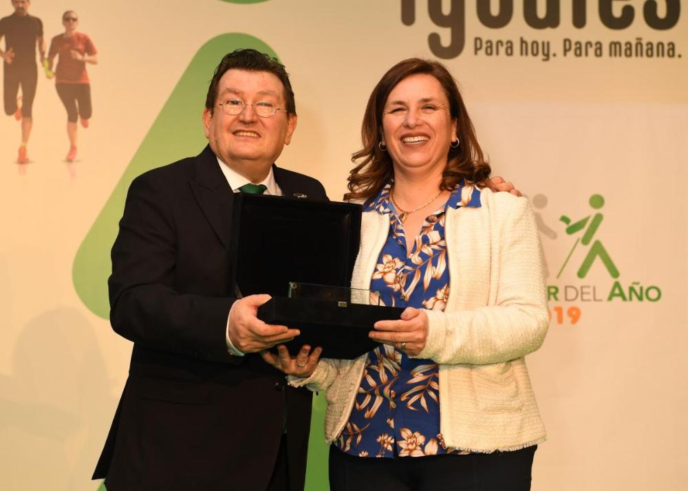 La felicidad invadía a Dolores López tras el recibimiento del galardón