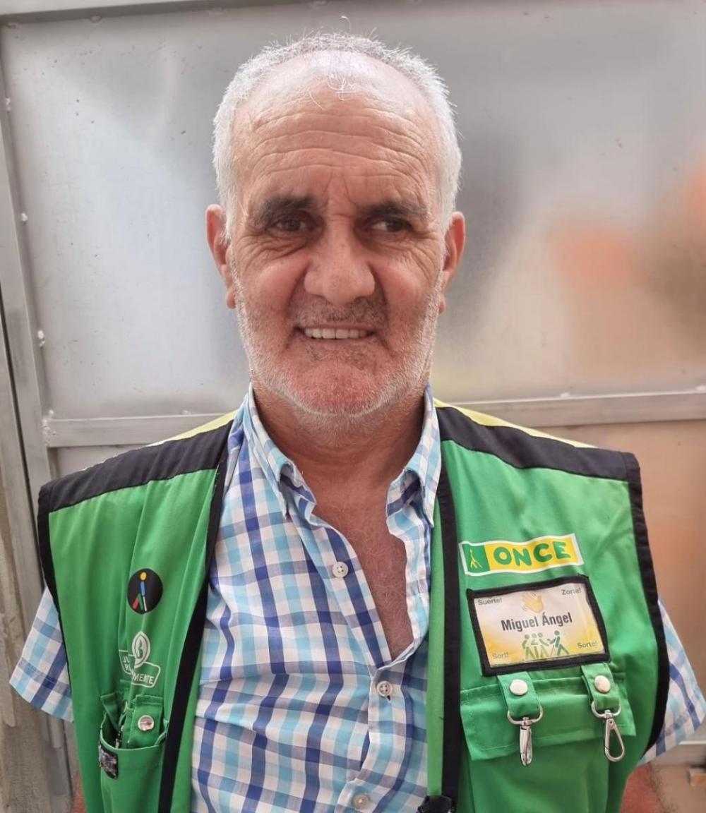 Miguel Ángel Gómez, vendedor de la ONCE en Chiclana