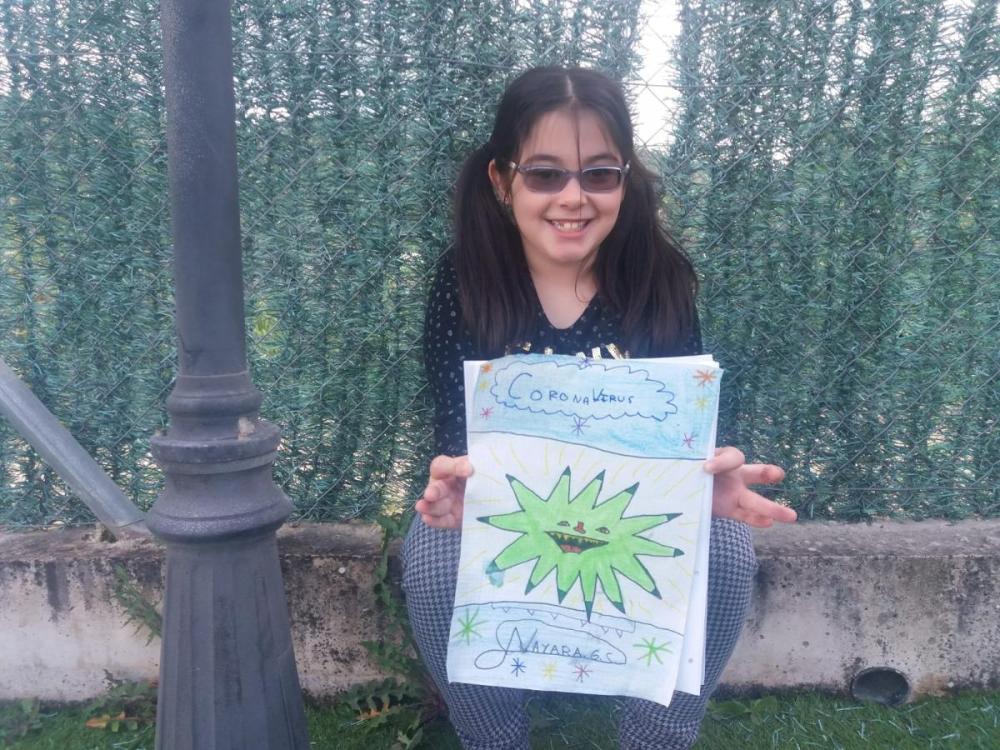 En su cuento, Nayara explica a su nieta en 2070 que fue el coronavirus que asoló al mundo cincuenta años atrás