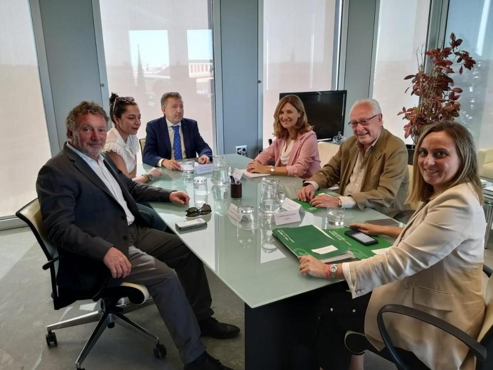 Reunión del delegado territorial con la consejera de Fomento y Vivienda y los máximos responsables de la Consejería