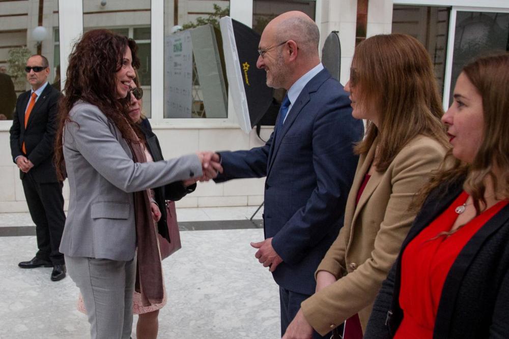 Rosa Ruiz saluda y felicita al nuevo vicepresidente primero del Consejo Territorial, José Antonio Ornedo