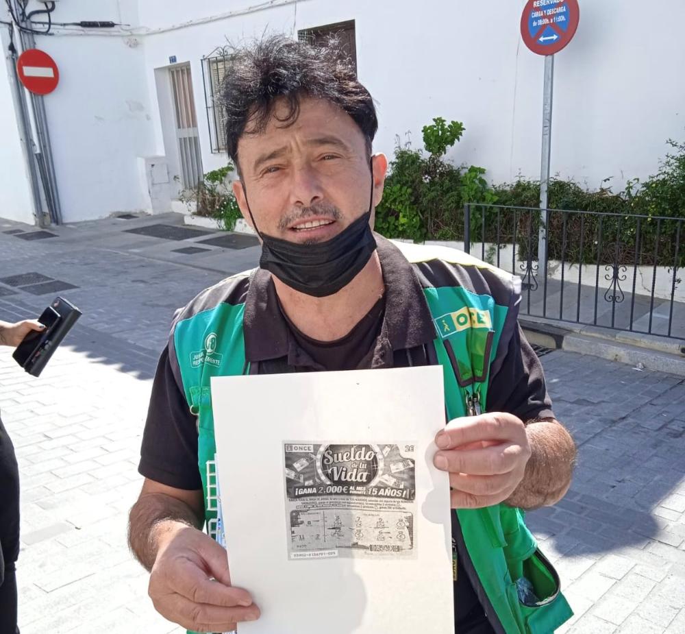 Manuel Jesús Porras, vendedor de la ONCE en Mijas-Pueblo