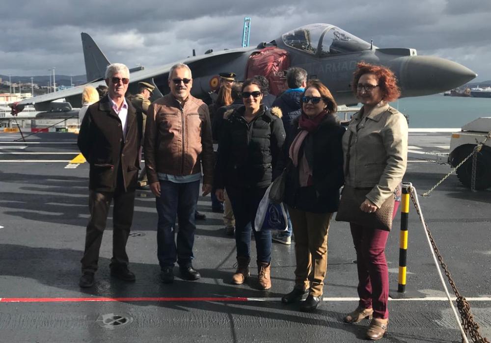 Visita al portanaves Juan Carlos I en la base de Algeciras