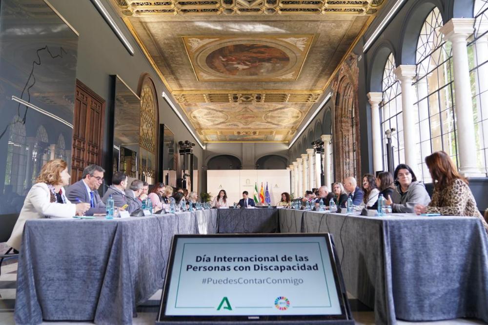 Reunión del CERMI-A en el Salón de los Espejos del Palacio del San Telmo