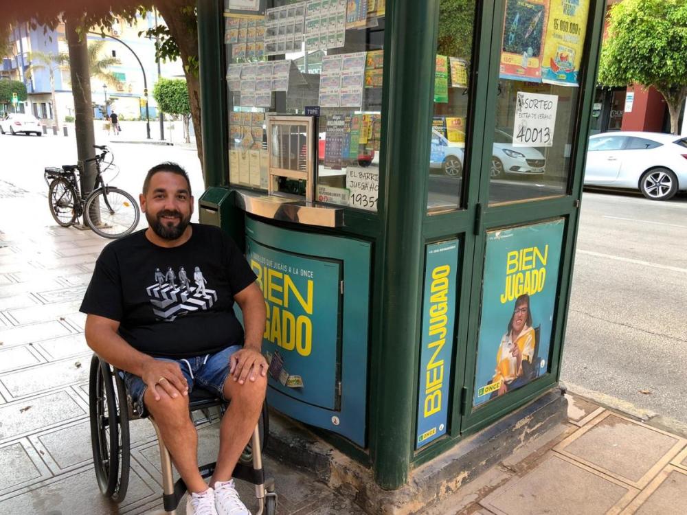 José Manuel Díaz, vendedor de la ONCE en Rincón de la Victoria