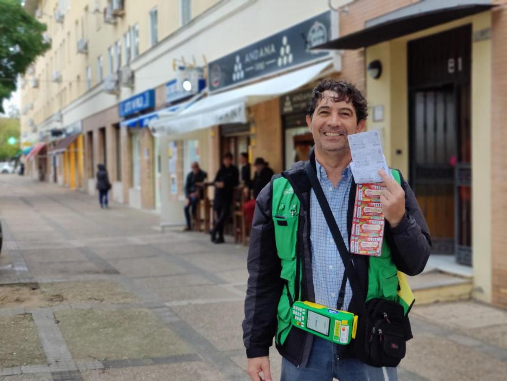 Miguel Ángel Sallago, vendedor de la ONCE en Jerez de la Frontera
