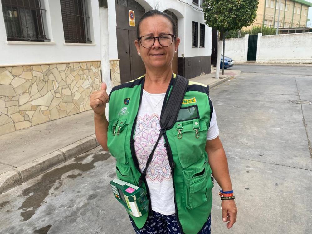 Montaña López, vendedora de la ONCE en Utrera