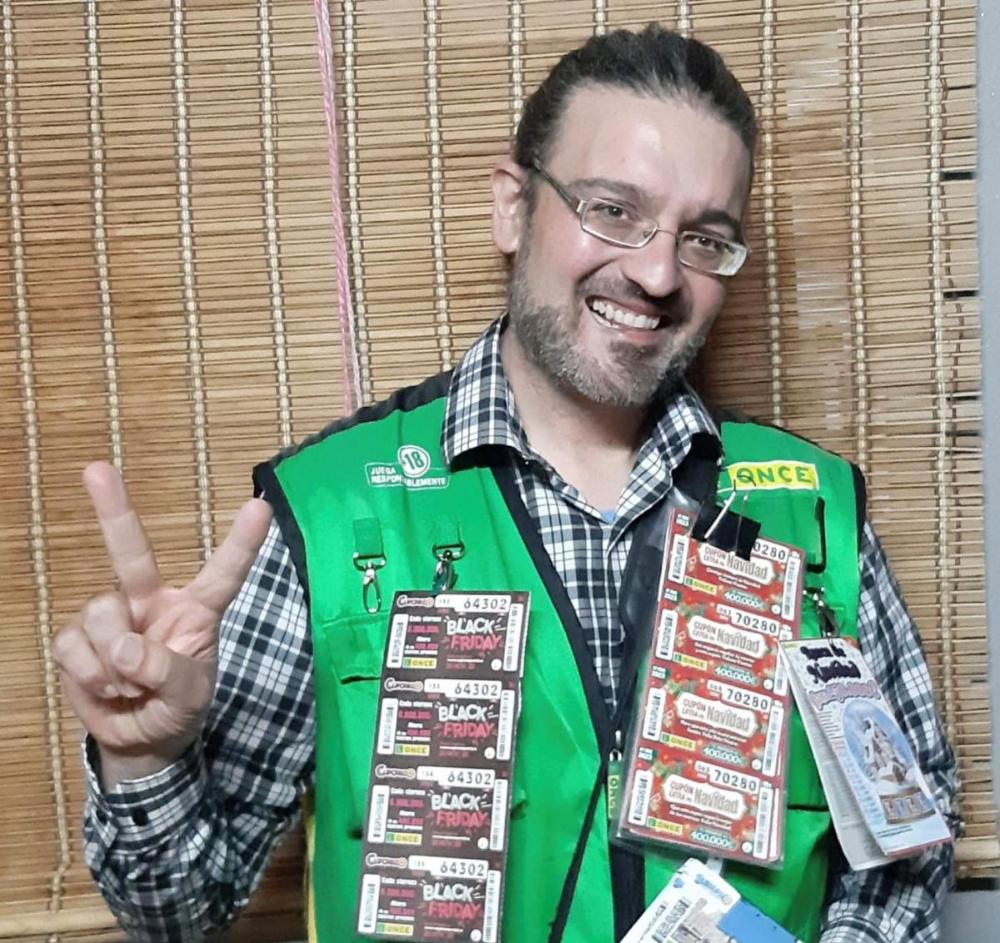 Pedro Priego, vendedor de la ONCE en Bujalance