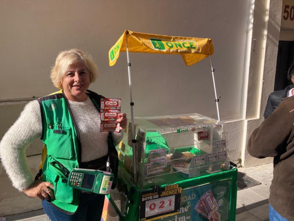 Regla Díaz, vendedora de la ONCE en Sanlúcar de Barrameda