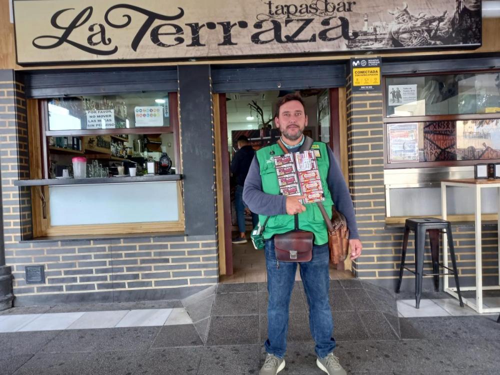 Juan Gabriel Atienza, vendedor de la ONCE en Rota