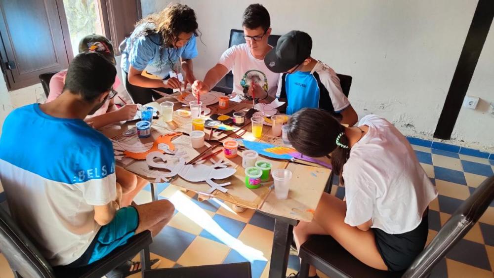 Taller de pintura en la sierra de El Pedroso