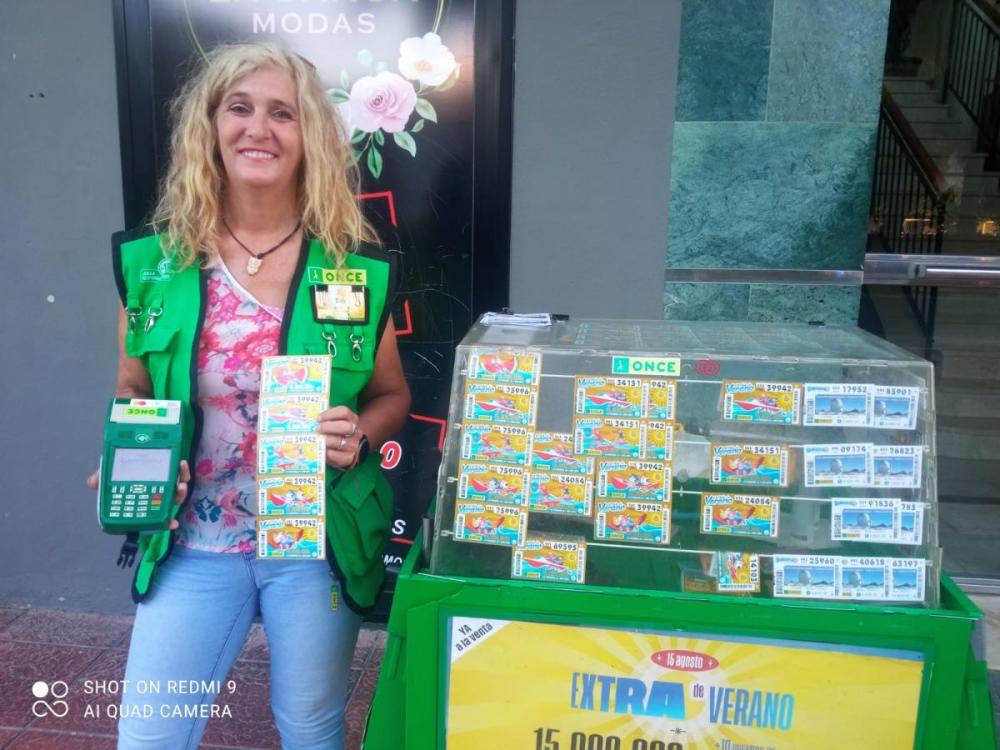 Toñi Sánchez, vendedora de la ONCE en Estepona