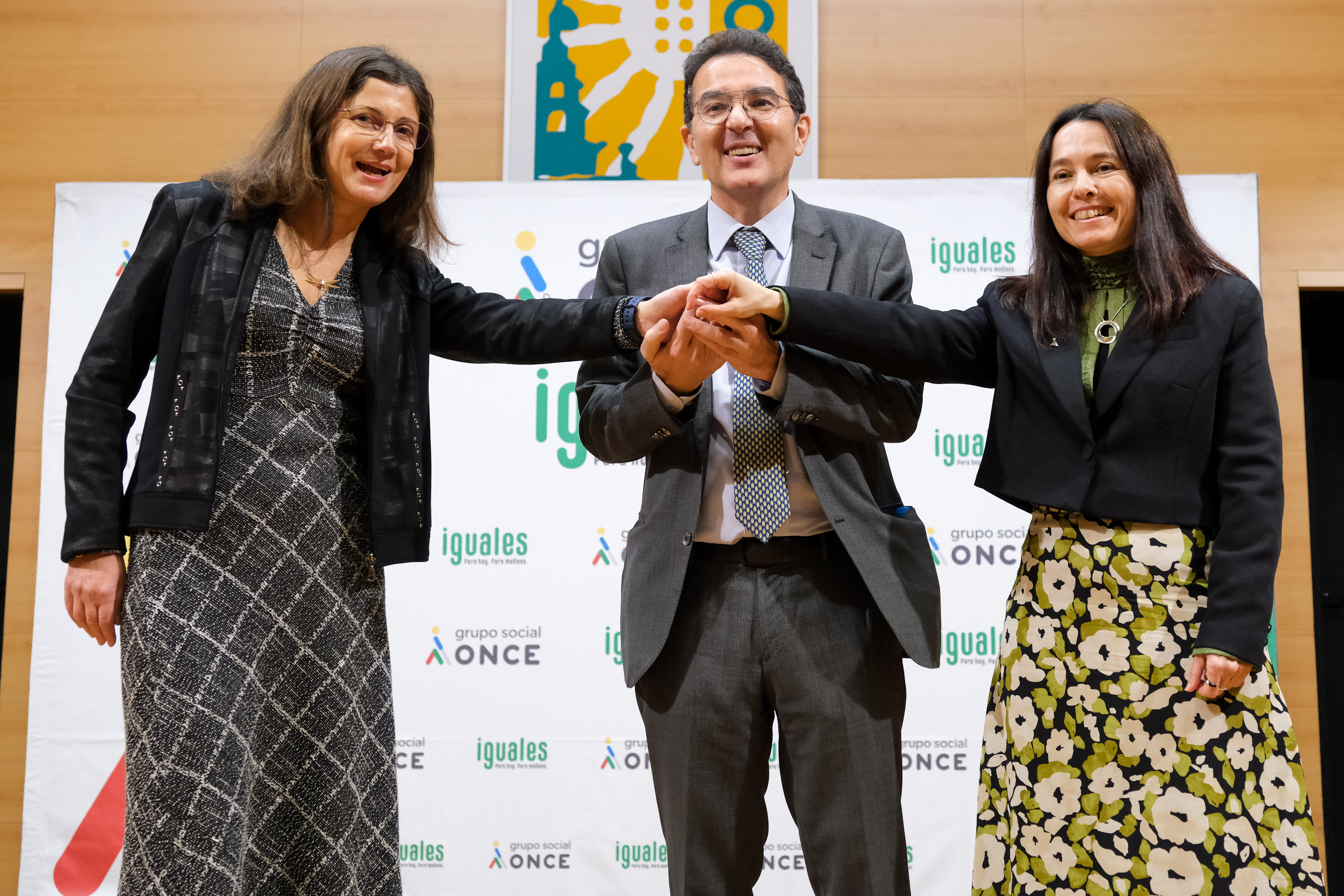 De izquierda a derecha, Virginia Castellano, Andrés Ramos y Eva Pérez