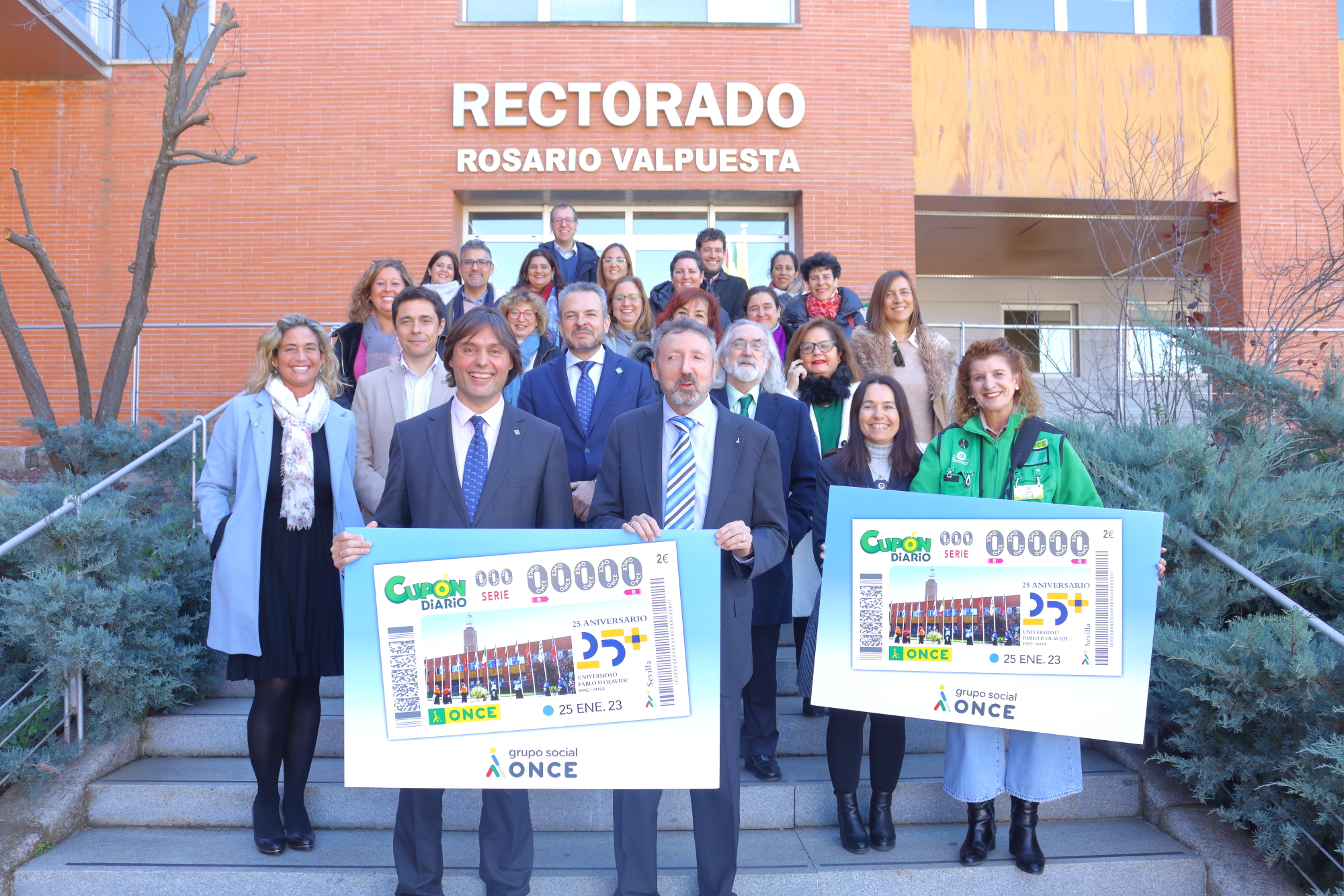 Presentación del cupón de la ONCE dedicado al 25 Aniversario de la Universidad Pablo de Olavide