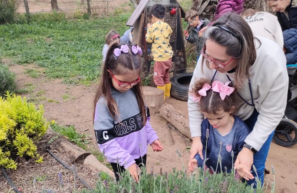 Las plantas fueron protagonistas de la visita a la granja de los más pequeños