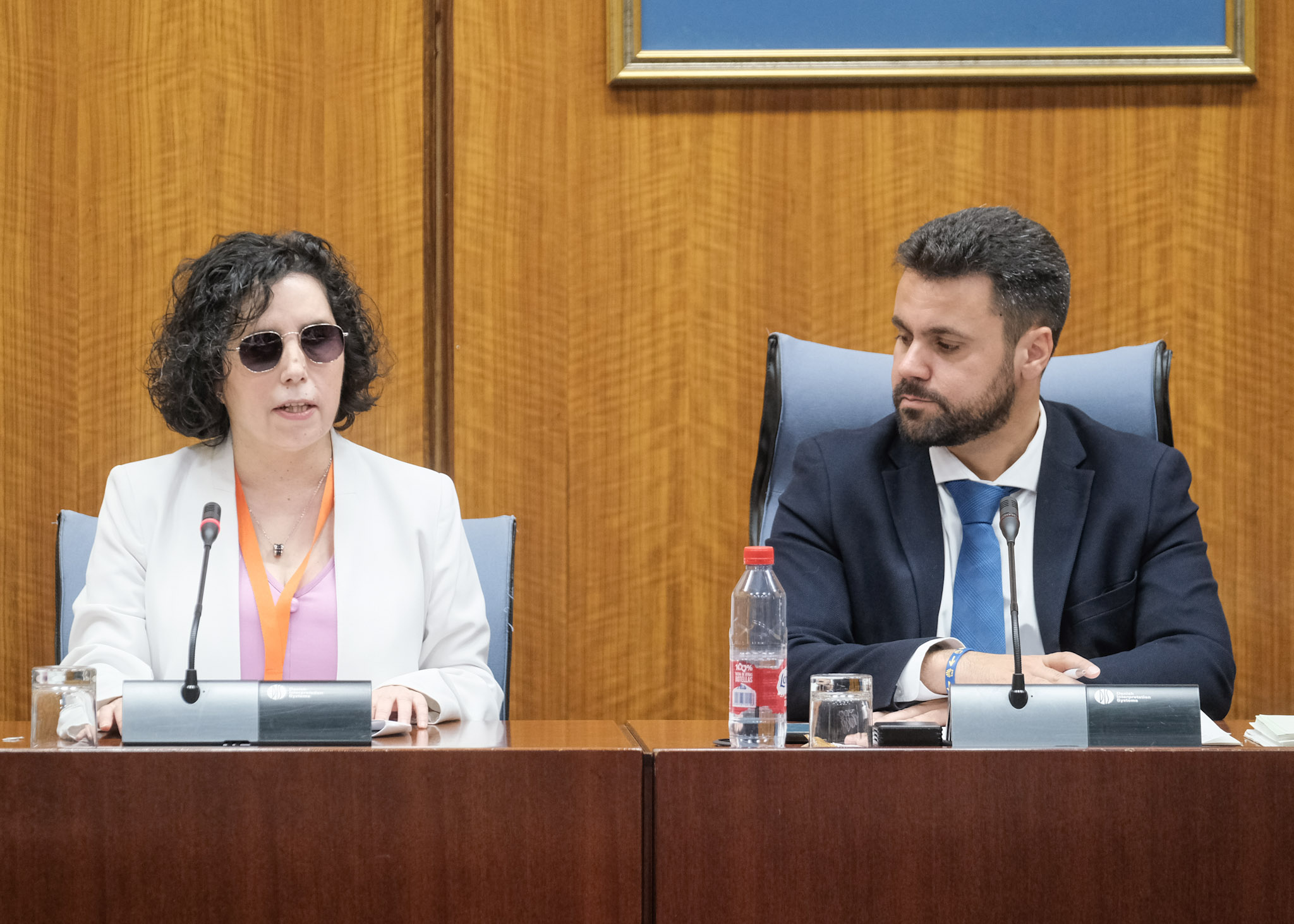 La presidenta del Consejo Territorial junto al presidente de la Comisión de Discapacidad