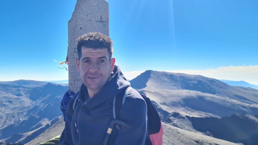 Daniel Hurtado en la cima del Veleta