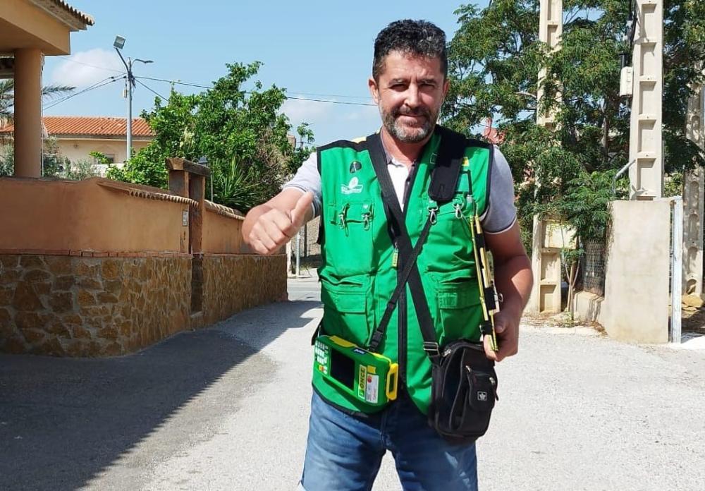 José Antonio López, vendedor de la ONCE en Albox