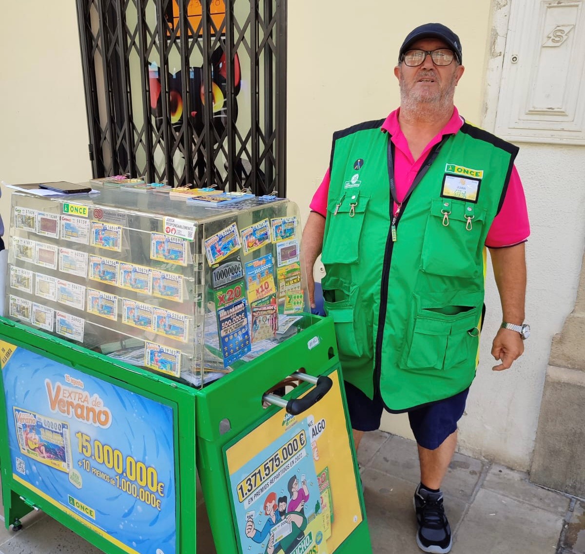 Juan Martínez, vendedor de la ONCE en Úbeda, que dio el Cuponazo el 21 de julio